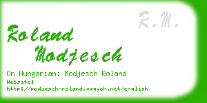 roland modjesch business card